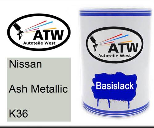 Nissan, Ash Metallic, K36: 500ml Lackdose, von ATW Autoteile West.